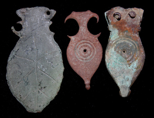 Strap End, Amphora Trio, c. 4th Cent Strap End, Amphora Trio, c. 4th Cent