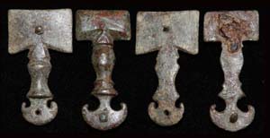Belt, T-form Belt Hangers, Pelta-form ends, c. 175-250 Belt, T-form Belt Hangers, Pelta-form ends, c. 175-250
