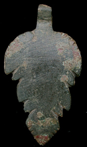 Harness Pendant, Cavalry, Vine Leaf, 1st-2nd C. Harness Pendant, Cavalry, Vine Leaf, 1st-2nd C.