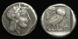 Athens, Tetradrachm 455 449 BC. Fine Silver Replica Athens, Tetradrachm 455 449 BC. Fine Silver Replica