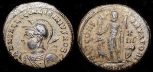 Licinius JR Helmeted Portrait Licinius JR Helmeted Portrait