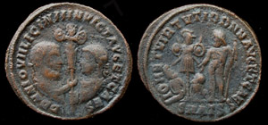 Licinius I and II, Æ Follis, Extremely Rare Licinius I and II, Æ Follis, Extremely Rare