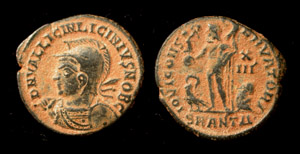 Licinius JR Helmeted Portrait Licinius JR Helmeted Portrait