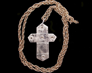 Cross, 17th Century Silver, Five Wounds of Christ Cross, 17th Century Silver, Five Wounds of Christ