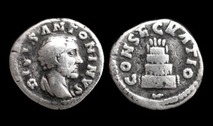 Antoninus Pius, AR Denarius, Commemorative Issue Antoninus Pius, AR Denarius, Commemorative Issue