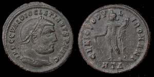 Diocletian, Follis, Genius Rx, Heraclea Mint Diocletian, Follis, Genius Rx, Heraclea Mint