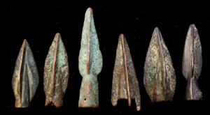 Bronze Age, Greek/Scythian Arrow Point 6-Pack, c. 7th-1st C. BC Bronze Age, Greek/Scythian Arrow Point 6-Pack, c. 7th-1st C. BC