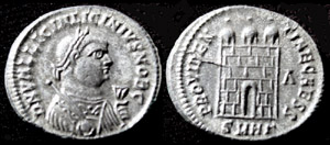 Licinius II, G, M & S Obv, Silvered Campgate, aMS Licinius II, G, M & S Obv, Silvered Campgate, aMS