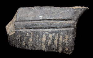 Black-burnished ware, cooking pot fragment, 1st-3rd Cent Black-burnished ware, cooking pot fragment, 1st-3rd Cent