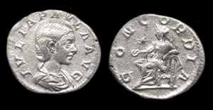 Julia Paula AR Denarius, Concordia Julia Paula AR Denarius, Concordia