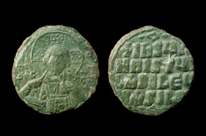 Basil II and Constantine VIII, Æ Class 2 anonymous follis Basil II and Constantine VIII, Æ Class 2 anonymous follis