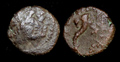 Seleucid, Antiochus IV, Æ dilepton, Dioscouri Seleucid, Antiochus IV, Æ dilepton, Dioscouri