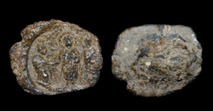 Byzantine Lead Seal, Nativity of Christ, ca. 6th-10th Cent AD Byzantine Lead Seal, Nativity of Christ, ca. 6th-10th Cent AD