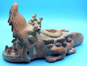 Maya Lamanai City Crocodile Terracotta Figurine Maya Lamanai City Crocodile Terracotta Figurine