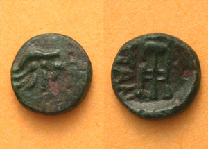 Panticapaeum, Griffin's Wing & Tripod, 250-200 BC Panticapaeum, Griffin's Wing & Tripod, 250-200 BC