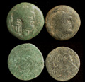 Duo of Olbia City issues, Zeus/Eagle, Caduceus CM and without CM Duo of Olbia City issues, Zeus/Eagle, Caduceus CM and without CM
