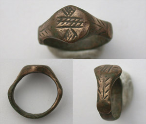 Ring, Roman, Ladies, River and Mountain motif, c. 3rd Cent Ring, Roman, Ladies, River and Mountain motif, c. 3rd Cent