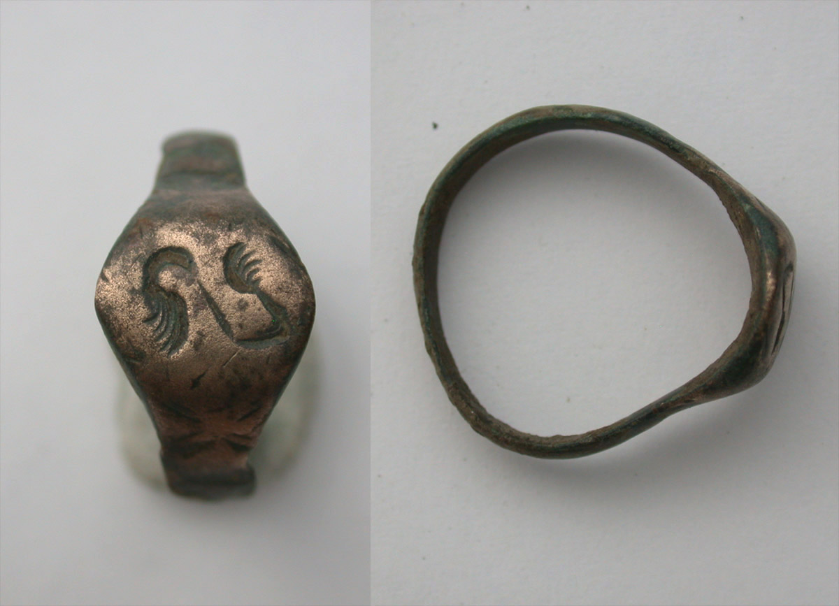 Ring, Roman, Unisex, Wings Intaglio, ca. 1st-3rd Cent Ring, Roman, Unisex, Wings Intaglio, ca. 1st-3rd Cent