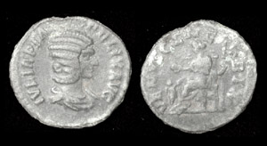 Julia Domna Denarius, Venus reverse Julia Domna Denarius, Venus reverse