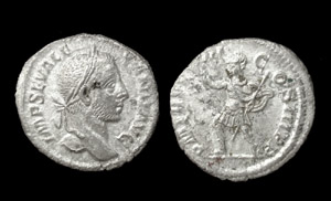 Severus Alexander, AR Denarius, Mars reverse Severus Alexander, AR Denarius, Mars reverse