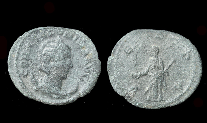 Salonina, Billon Antoninianus, Vesta reverse