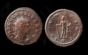 Claudius II, Æ Antoninianus, Hercules, Antioch Mint Claudius II, Æ Antoninianus, Hercules, Antioch Mint