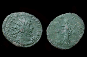 Victorinus, antoninianus, Pax reverse Victorinus, antoninianus, Pax reverse