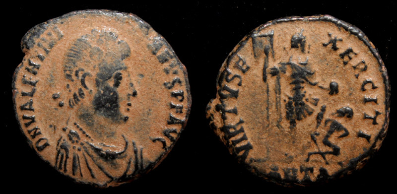Valentinian II Æ 2, Virtus, Antioch Mint