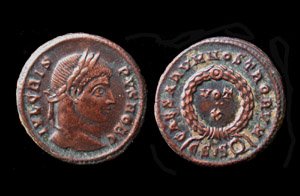 Crispus, Æ3, Votive, Siscia, Rare 4 Crispus, Æ3, Votive, Siscia, Rare 4