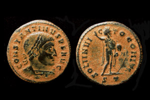 Constantine I, Soli Invicto, Ticinum, Rare Constantine I, Soli Invicto, Ticinum, Rare
