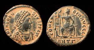 Theodosius I Æ 3, Concordia, Antioch Mint Theodosius I Æ 3, Concordia, Antioch Mint