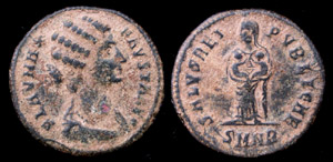 Fausta, Æ3, Spes Rx, Nicomedia Mint Fausta, Æ3, Spes Rx, Nicomedia Mint