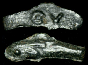 Olbia, Sarmatia, Cast Dolphin with ΘΥ reverse Olbia, Sarmatia, Cast Dolphin with ΘΥ reverse