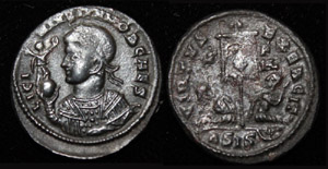 Licinius II (Jr) Victory on Globe Portrait Licinius II (Jr) Victory on Globe Portrait