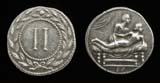 Roman Erotic Spintriae II, Fine Silver Replica Roman Erotic Spintriae II, Fine Silver Replica
