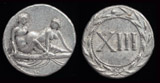 Roman Erotic Spintriae XIII, Tin Replica Roman Erotic Spintriae XIII, Tin Replica
