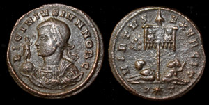 Licinius II (Jr) Victory on Globe Portrait Licinius II (Jr) Victory on Globe Portrait