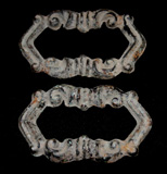 A Matched Pair of Medieval Drawer Pulls A Matched Pair of Medieval Drawer Pulls